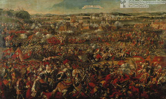Die Schlacht am Kahlenberge: Sieg der kaiserlichen Truppen über die Türken am 12. September 1683 (spätes 17. Jahrhundert)